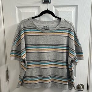 NWT Women's Short Sleeve MARC NEW YORK Sweatshirt Striped - Size XL